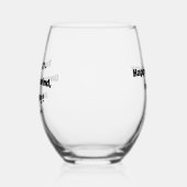 21のモダンアンコルク、アンウィンド、および楽しむ誕生日 ステムなしワイングラス (左)