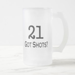 21の得られた打撃 フロストグラスビールジョッキ