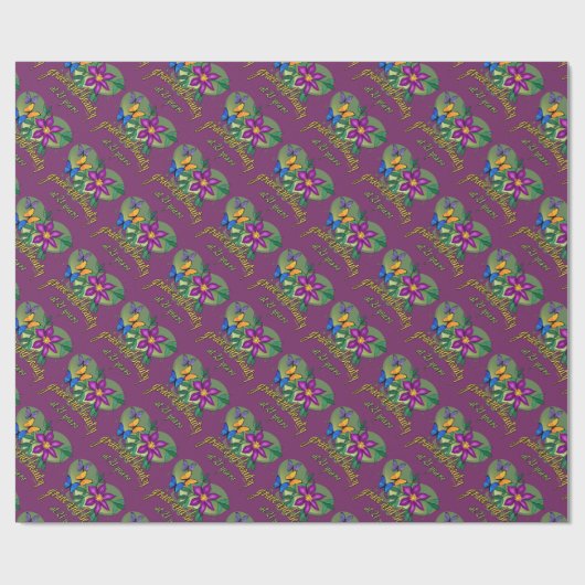 21の気品そして美しい ラッピングペーパー (フラット)