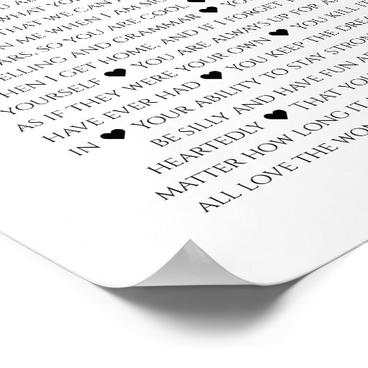 21の理由で愛を伝える21歳の誕生日写真 ポスター (角)