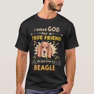 21は神に尋ねた - 真の友達 - ビーグル Tシャツ