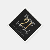 21を良い誕生日パーティーに見せる スタンダードカクテルナプキン (角)