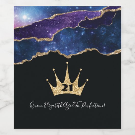 21エレガントおもしろい歳の誕生日 ワインラベル (シングルラベル)