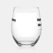 21エレガントに入る素晴らしワイン誕生日 ステムなしワイングラス (右)