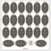 21カスタムカット3.5x2.3インチビニル防水オーバルハニー シール (シート)