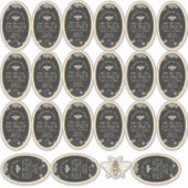 21カスタムカット3.5x2.3インチビニル防水オーバルハニー シール (正面)