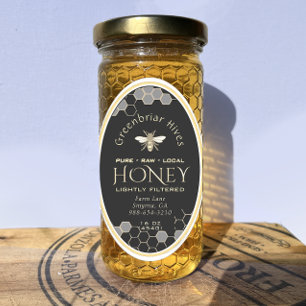 21カスタムカット3.5x2.3インチビニル防水オーバルハニー シール