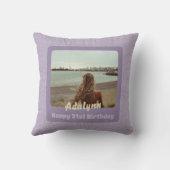 21カスタム歳の女性バイオレットのための写真ギフト クッション (裏面)