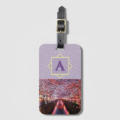 21カスタム歳の女性バイオレットのための写真ギフト ラゲッジタグ (正面縦)