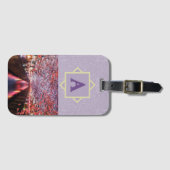 21カスタム歳の女性バイオレットのための写真ギフト ラゲッジタグ (正面横)