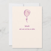 21カラフル歳の誕生日パーティー 招待状 (裏面)