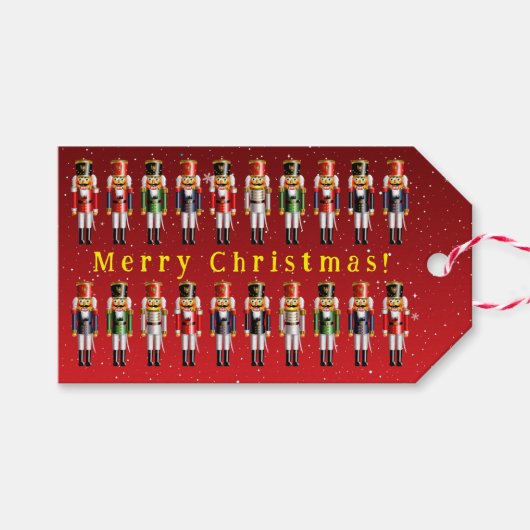 21クリスマスナッツクラッカーおもちゃ ギフトタグ (正面(横))