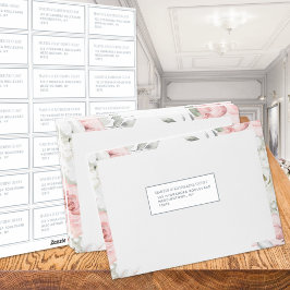 21ゲストアドレステンプレート各1.75 x 4.25インチシルバー シール