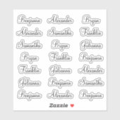 21ゲスト名モダン書エレガント シール (シート)