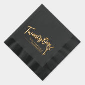 21スクリプトおよび鍵文字名前をカスタムする日 箔ナプキン (右)