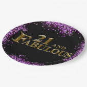 21セント誕生日 ペーパープレート (アングル)