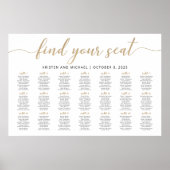 21テーブル席の座席表プランを見つける ポスター (正面)