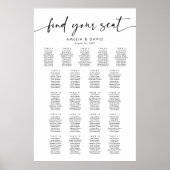 21テーブル席の座席表 ポスター (正面)