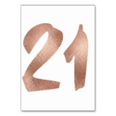 21テーブル番号白色メタリックピンクローズ金ゴールド テーブルナンバー (裏面)