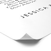 21テーブル私たちお気に入りのの人の座席図プラン ポスター (角)