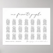 21テーブル私たちお気に入りのの人の座席図プラン ポスター (正面)