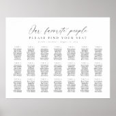 21テーブル私たちお気に入りのの人の座席図プラン ポスター (正面)