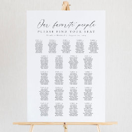 21テーブル私たちお気に入りのの人の座席表 ポスター