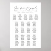 21テーブル私たちお気に入りのの人の座席表 ポスター (正面)