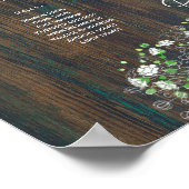 21テーブル素朴ウッドジプソフィラ写真シーティングフォーム ポスター (角)