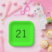 21ネオングリーンカスタムエージカラー2023 ペーパープレート (パーティー)