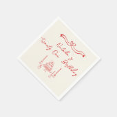 21ハンドケーキ書ュウ描ウ誕生日 スタンダードカクテルナプキン (角)