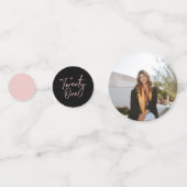 21バラ金ゴールド&ブラックモダン21歳の誕生日 コンフェッティ (裏面)