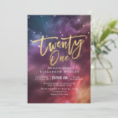 21バースデーパーティー銀河系星座 招待状 (スタンド正面)