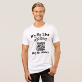 21パーソナライズされた歳のバースデ買ィアドリンクQRコード トライブレンドＴシャツ (正面全面)