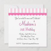 21パーソナライズされた歳の誕生日パーティの招待状 招待状 (裏面)