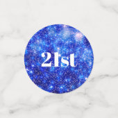 21パーソナライズされた歳の誕生日 コンフェッティ (スモール正面)
