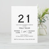 21パーソナライズされた歳誕生日招待状 招待状 (スタンド正面)