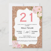 21パーソナライズされた歳誕生日招待状 招待状 (正面)