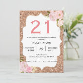 21パーソナライズされた歳誕生日招待状 招待状 (スタンド正面)