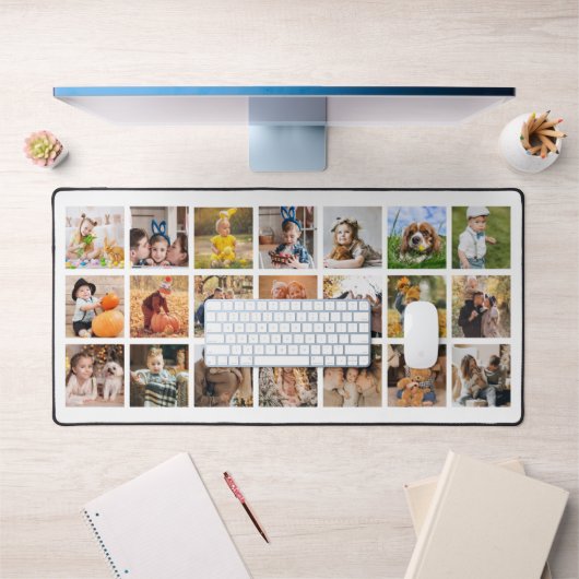 21フォトギャラリーパーソナライズされたホワイトデスクマット デスクマット (オフィス1)