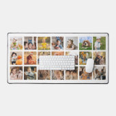 21フォトギャラリーパーソナライズされたホワイトデスクマット デスクマット (キーボード&マウス)