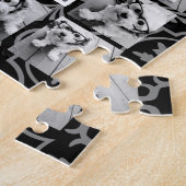 21フォトコラージュとタイルパターン – カラー編集可能 ジグソーパズル (側面)