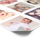 21フォトコラージュカスタムパーソナライズされた ポスター (角)