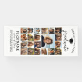 21フォトコラージュ卒業白モダンミニマル色 横断幕 (横)