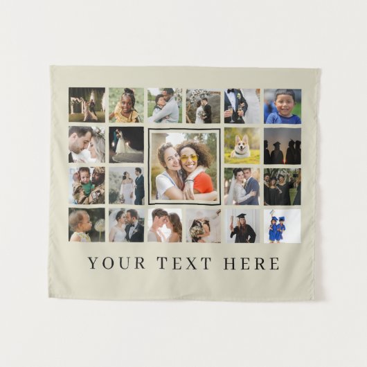 21フォトコラージュ卒業 タペストリー (正面(横))