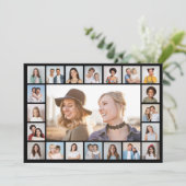 21フォトコラージュ編集可能カラーグリーティングカード (スタンド正面)