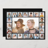 21フォトコラージュ編集可能カラーグリーティングカード (正面/裏面)