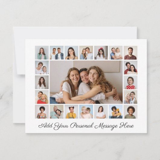 21フォトコラージュ自分のグリーティングカードを追加 (正面)