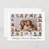 21フォトコラージュ自分のグリーティングカードを追加 (正面/裏面)