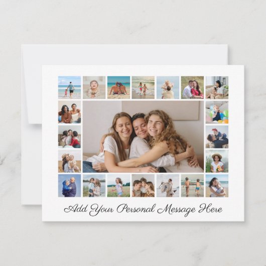 21フォトコラージュ自分のグリーティングカードを追加 (正面)